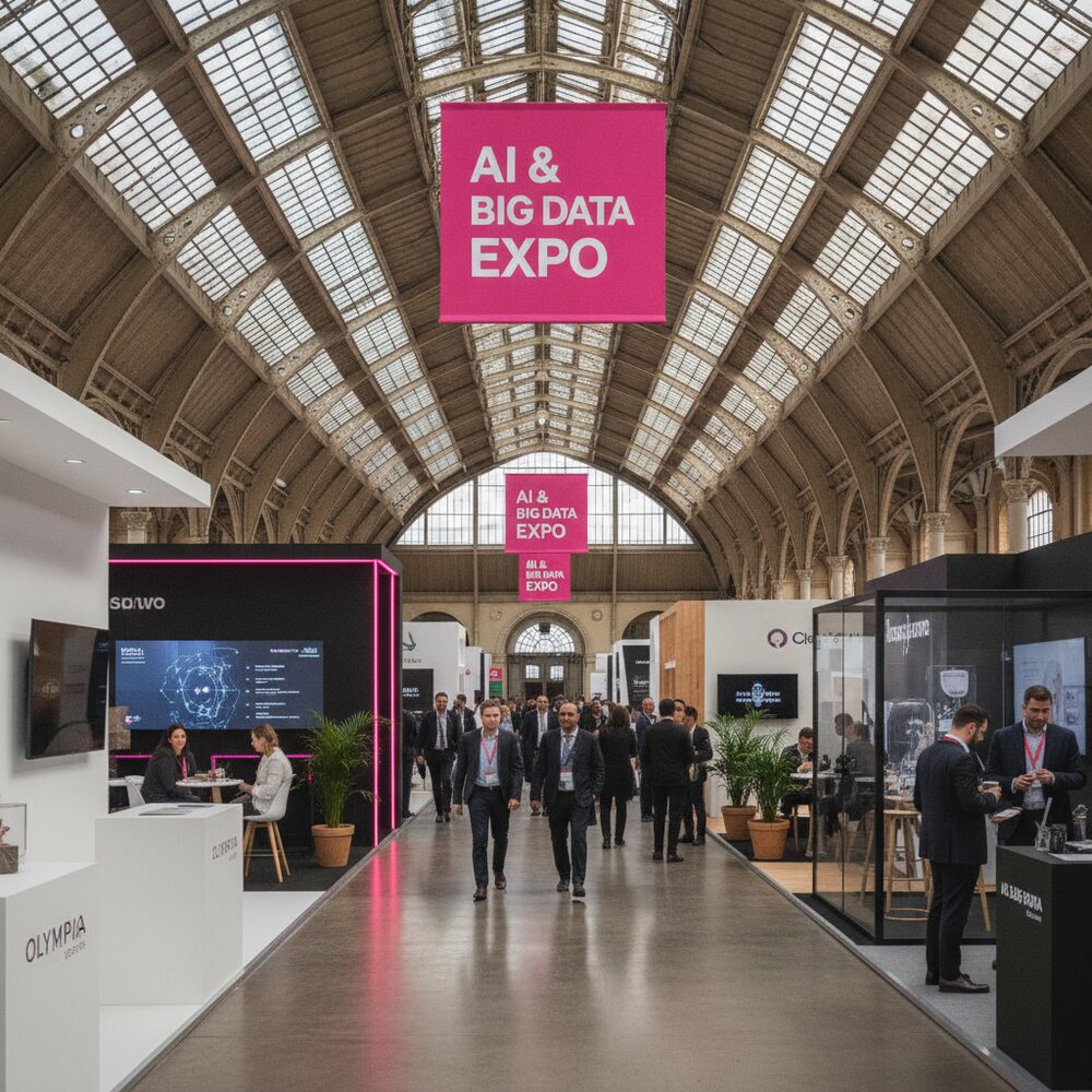 The show floor at the AI & Big Data Expo